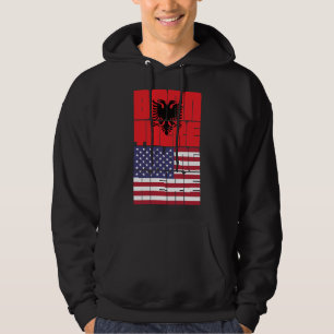 Sudadera Nacido en Albania Pertenezco Americano