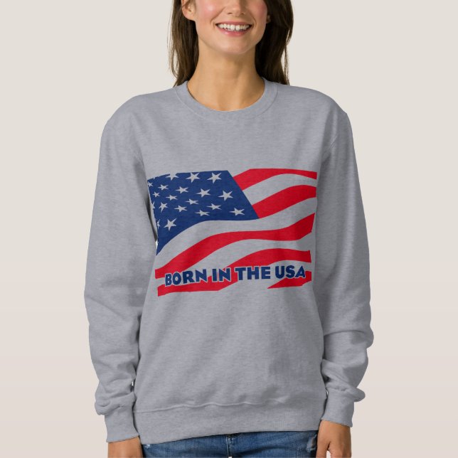 Sudadera Nacido en EE. UU. (Anverso)