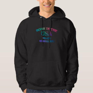 Sudadera Nacido en EE. UU. Biloxi Mississippi ciudad natal 