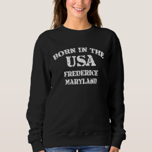 Sudadera Nacido en EEUU Frederick Maryland angustiada mirad