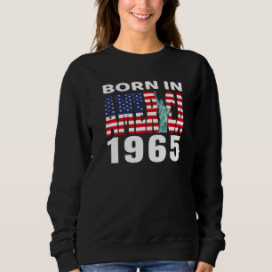 Sudadera Nacido En Estados Unidos En 1965 Estatua De Cumple