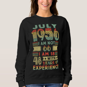 Sudadera Nacido en julio de 1956 66º Cumpleaños Hecho En 19