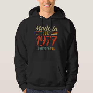 Sudadera Nacido en Julio De 1977 45º Cumpleaños Hecho En 19