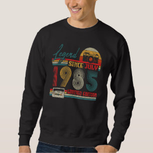 Sudadera Nacido en julio de 1985 Leyenda desde julio de 198