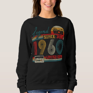 Sudadera Nacido en junio de 1960 Leyenda desde junio de 196