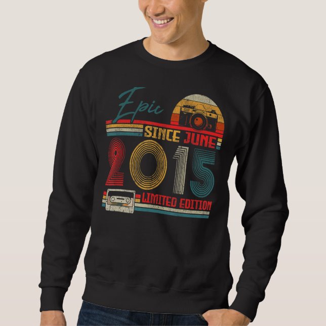 Sudadera Nacido En Junio De 2015 Epic Desde Junio De 2015 7 (Anverso)