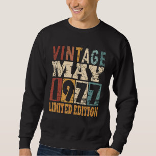 Sudadera Nacido En Mayo De 1977, Diciendo 2