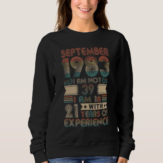 Sudadera Nacido en septiembre de 1983 39º Cumpleaños Hecho
