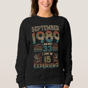 Sudadera Nacido En Septiembre De 1989 33er Cumpleaños Hecho