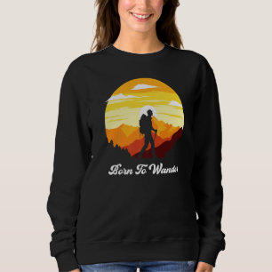 Sudadera Nacido En Wander Camping Adventure