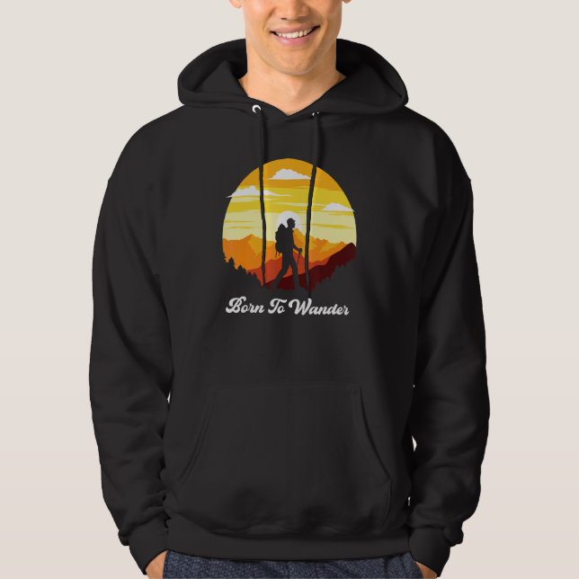 Sudadera Nacido En Wander Camping Adventure (Anverso)