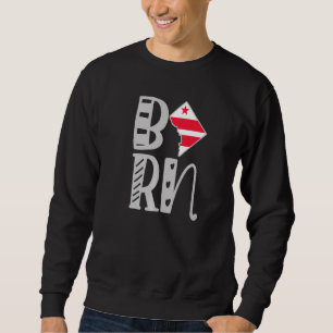 Sudadera Nacido En Washington Dc En Cartas De Bloque