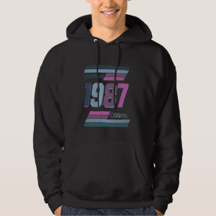Sudadera Nacido Original En 1987, De Estilo Retro
