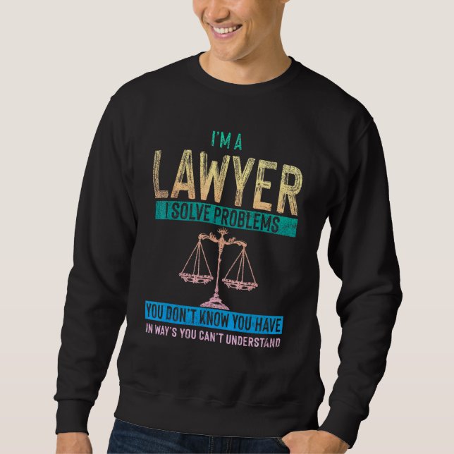 Sudadera Nacido Para Acusar A Abogados Ley 3 (Anverso)