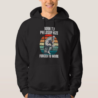 Sudadera Nacido Para Filosofar Filosofía Filósofo Retro
