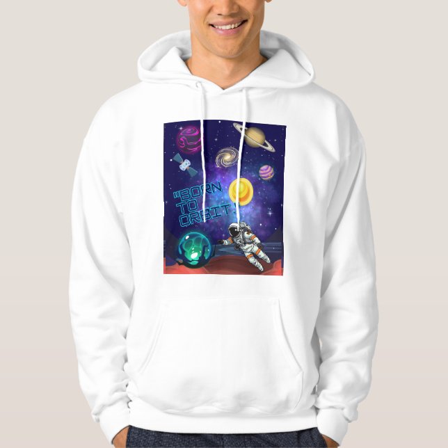 SUDADERA NACIDO PARA ORBITAR  (Anverso)