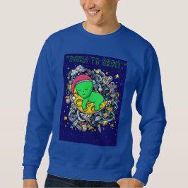 Sudadera nacido para orbitar alienígena durmiendo