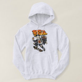 Sudadera Nacido para patinar, obligado a estudiar esqueleto