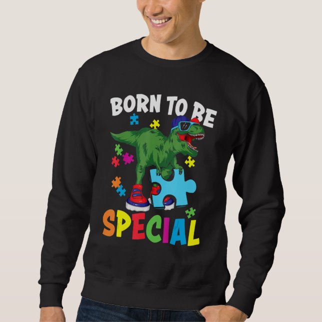 Sudadera Nacido Para Ser Especial Funny El Rompecabezas Del (Anverso)