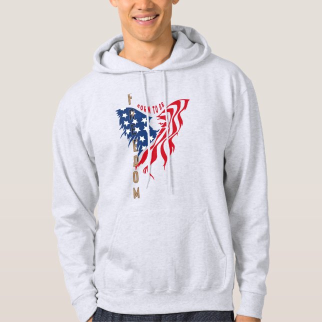 Sudadera Nacido para ser libertad | Hoodie masculino (Anverso)