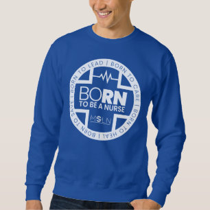 Sudadera Nacido Para Ser Una Enfermera De Color Oscuro