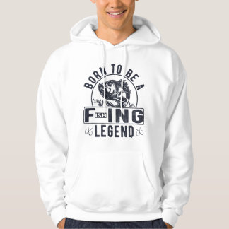 Sudadera Nacido Para Ser Una Leyenda De La Pesca Divertido 