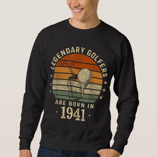 Sudadera Nacidos De Golfistas Legendarios En 1941 81º Cumpl (Anverso)