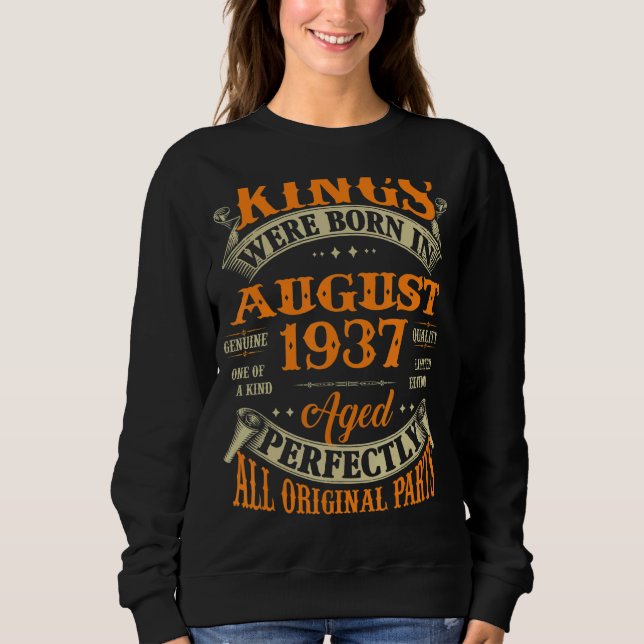 Sudadera Nacidos En Agosto De 1937 80 (Anverso)