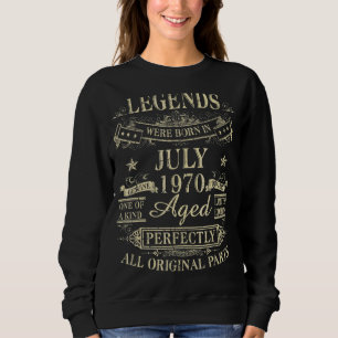 Sudadera Nacieron Leyendas En Julio De 1970 52º Cumpleaños