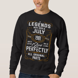 Sudadera Nacieron Leyendas En Julio De 1981 De 41 Años Para