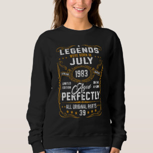 Sudadera Nacieron Leyendas En Julio De 1983 39º Cumpleaños