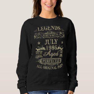 Sudadera Nacieron Leyendas En Julio De 1986 36º Cumpleaños