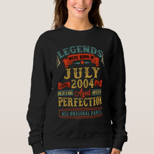 Sudadera Nacieron Leyendas En Julio De 2004 18º Cumpleaños