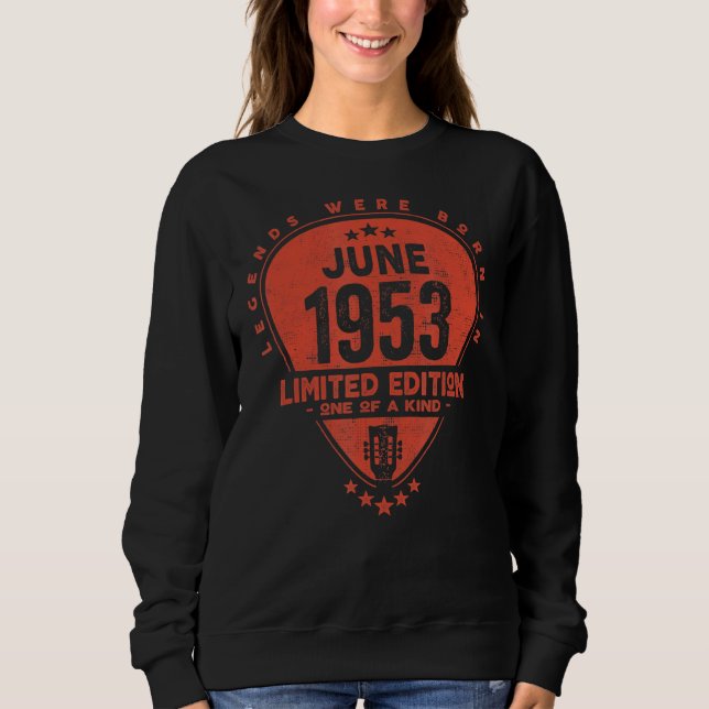 Sudadera Nacieron Leyendas En Junio De 1953 Guitarra (Anverso)