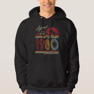 Sudadera Nacieron Leyendas En Junio De 1980 42º Cumpleaños