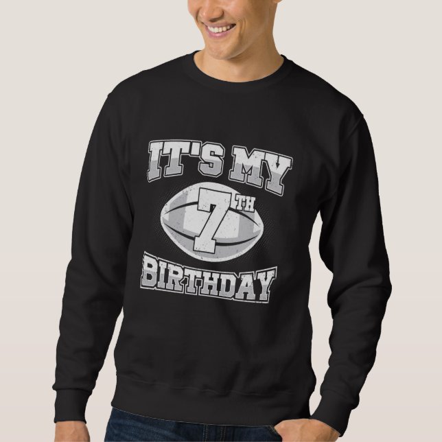 Sudadera Nacimiento 7 Fútbol es mi sétimo cumpleaños niños  (Anverso)