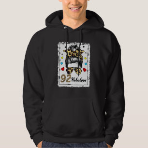 Sudadera Nacimiento de 92 años de edad Fabuloso Messy Bun L