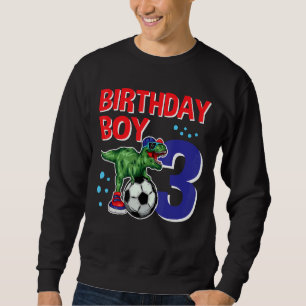 Sudadera Nacimiento de Dinosaur Niño de 3 años Dino Soccer
