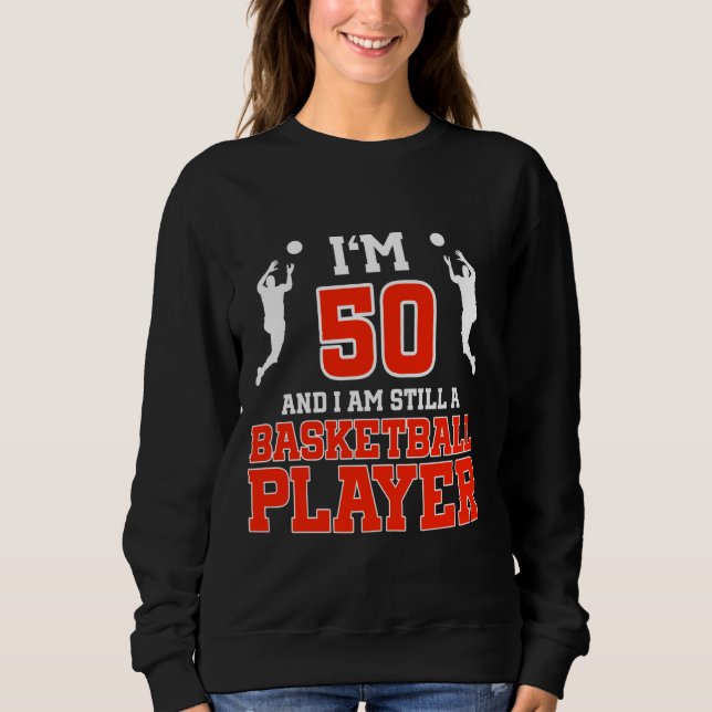 Sudadera Nacimiento de jugador de baloncesto de 50 años (Anverso)