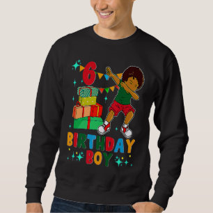 Sudadera Nacimiento niño afroamericano 6 cumpleaños joven B