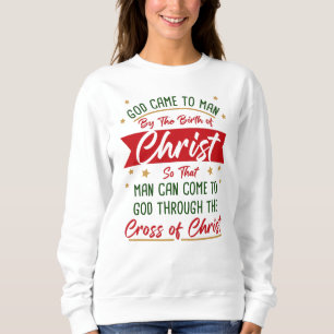 Sudadera Nacimiento y cruz de Jesucristo Navidades Fe