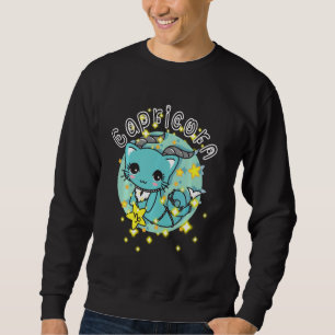 Sudadera Nació Cat Kitty Cute Meow Capricorn Chica