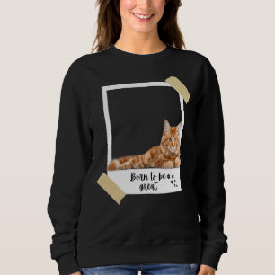 Sudadera Nació Este Excelente Kit Y Gato De Cocina De Maine