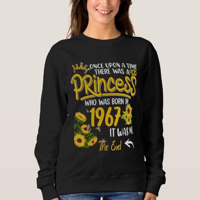 Sudadera Nació Una Princesa En 1967 Nacido De Sunflowers (Anverso)