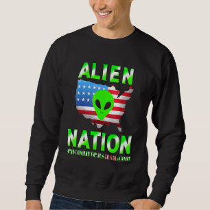 Sudadera Nación Alien Encuentra A Estados Unidos