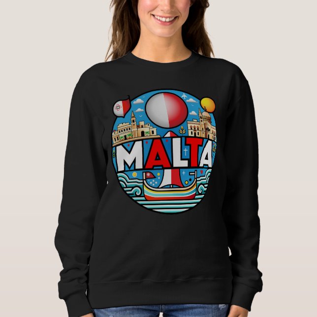 Sudadera Nación de las Islas del Mediterráneo de Malta (Anverso)