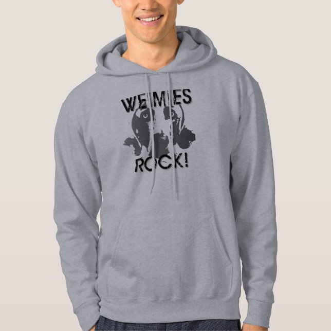 Sudadera Nación de Weimaraner: ¡ROCA de Weimies! (Anverso)