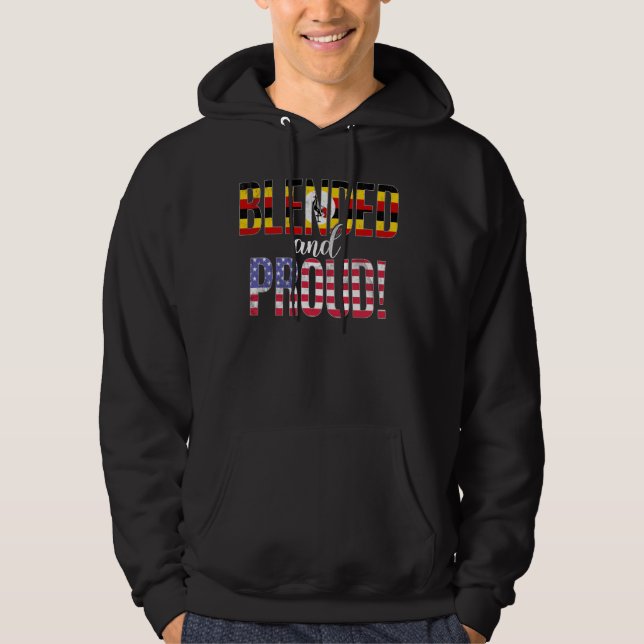 Sudadera Nacionalidad Blendida Y Orgullosa Media Mitad Ugan (Anverso)