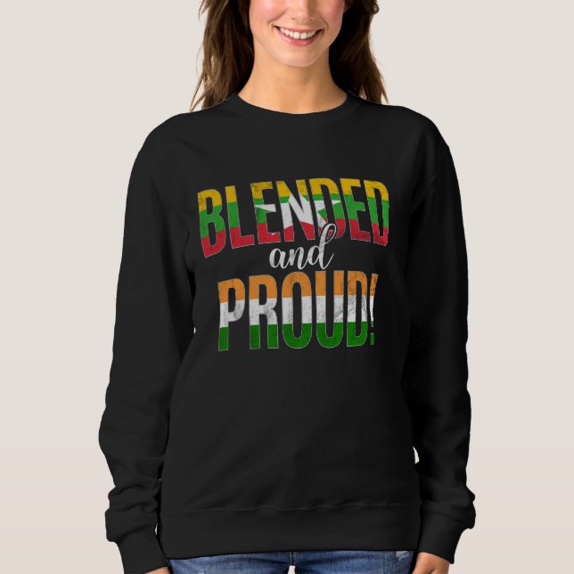 Sudadera Nacionalidad Blendida Y Orgullosa Mitad Birmana En (Anverso)