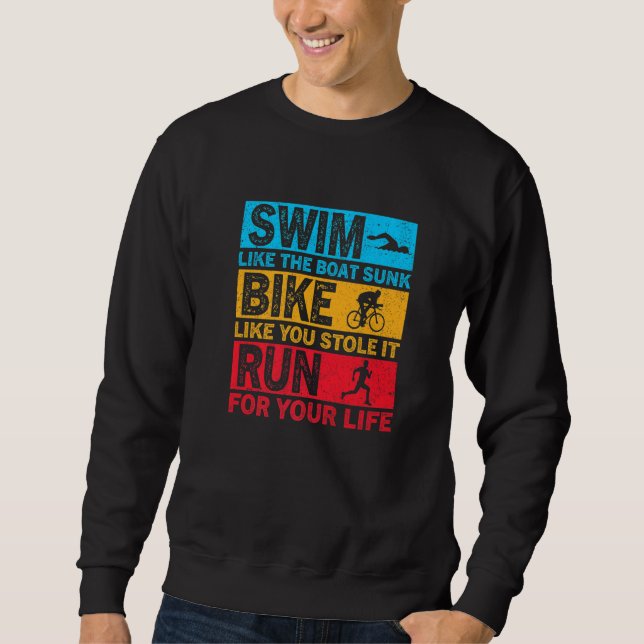 Sudadera Nada Como Si El Barco Se Hundió En Bicicleta Como  (Anverso)